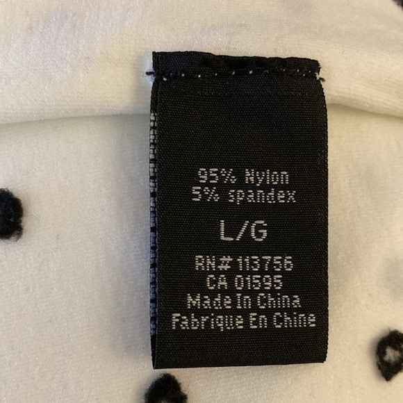 NWOT - Majora White & Black Stitched Polka Dot Scalloped Edge Camisole - Sz L - Picture 7 of 16